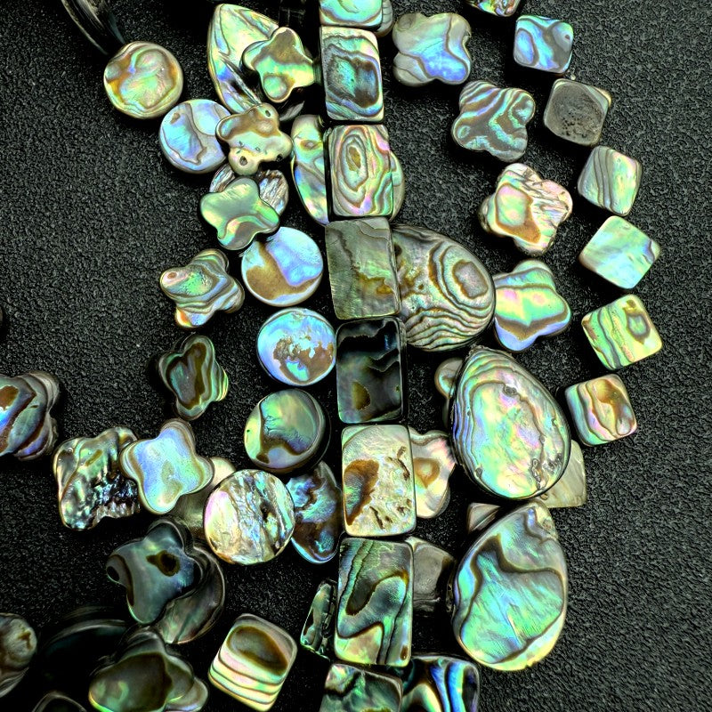 Abalone Shell DIY Jewelry Accessories Diamond Cross Four-Leaf Clover Water Drop