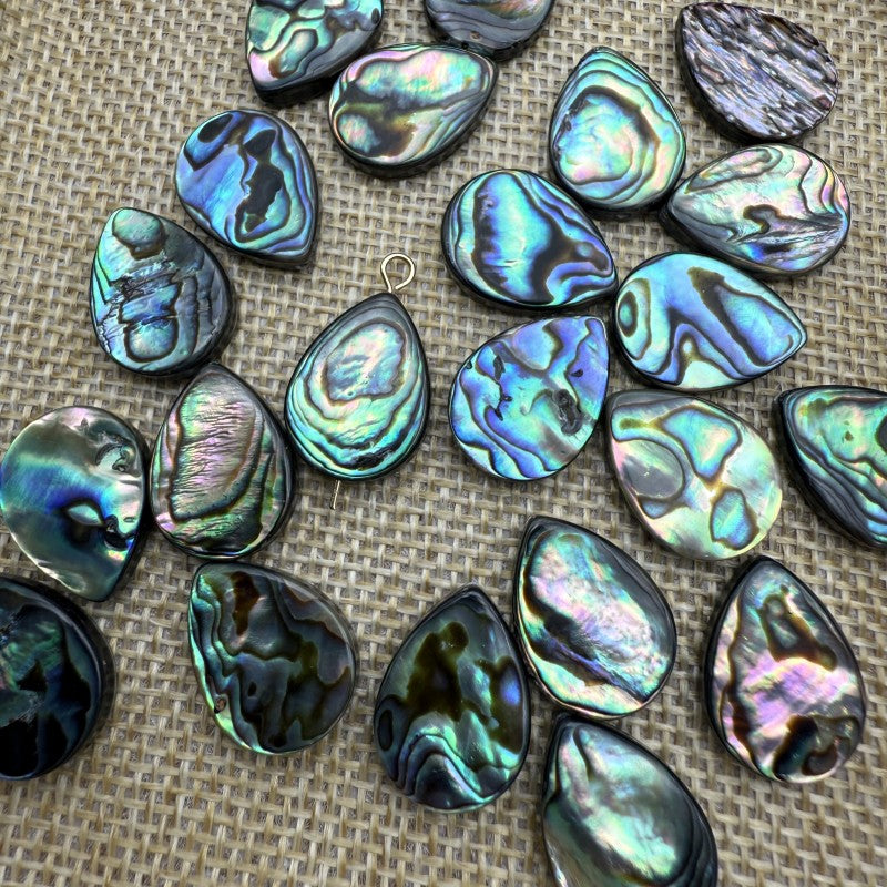 Abalone Shell DIY Jewelry Accessories Diamond Cross Four-Leaf Clover Water Drop