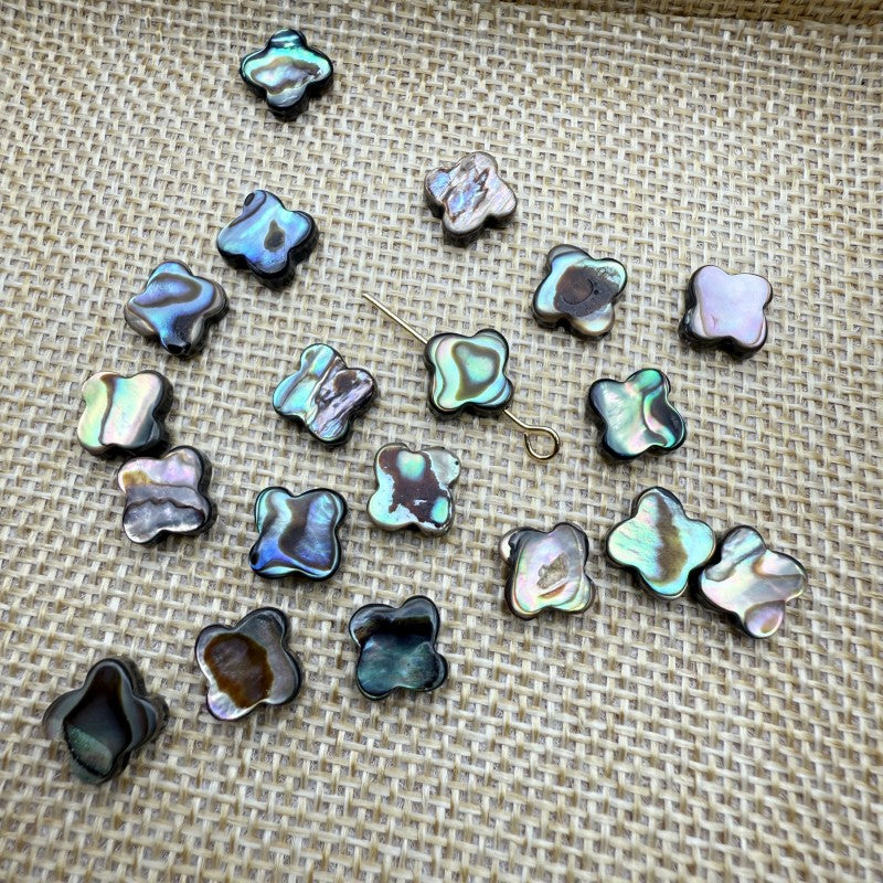 Abalone Shell DIY Jewelry Accessories Diamond Cross Four-Leaf Clover Water Drop