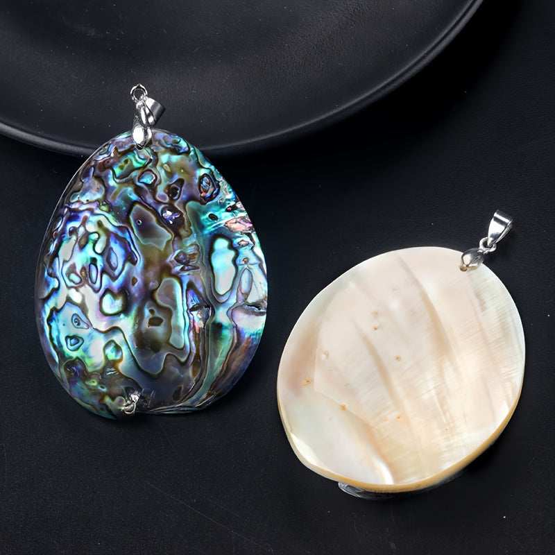 1pc Extra Large Natural Abalone Shell Pendant -size about 5-7cm