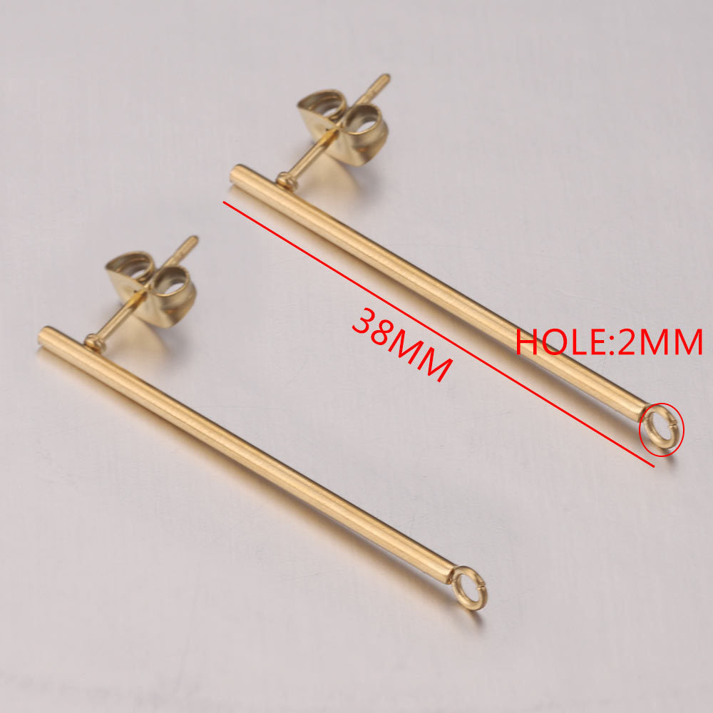 Stainless steel earring accessories, ear climbers, DIY handmade circular with loops