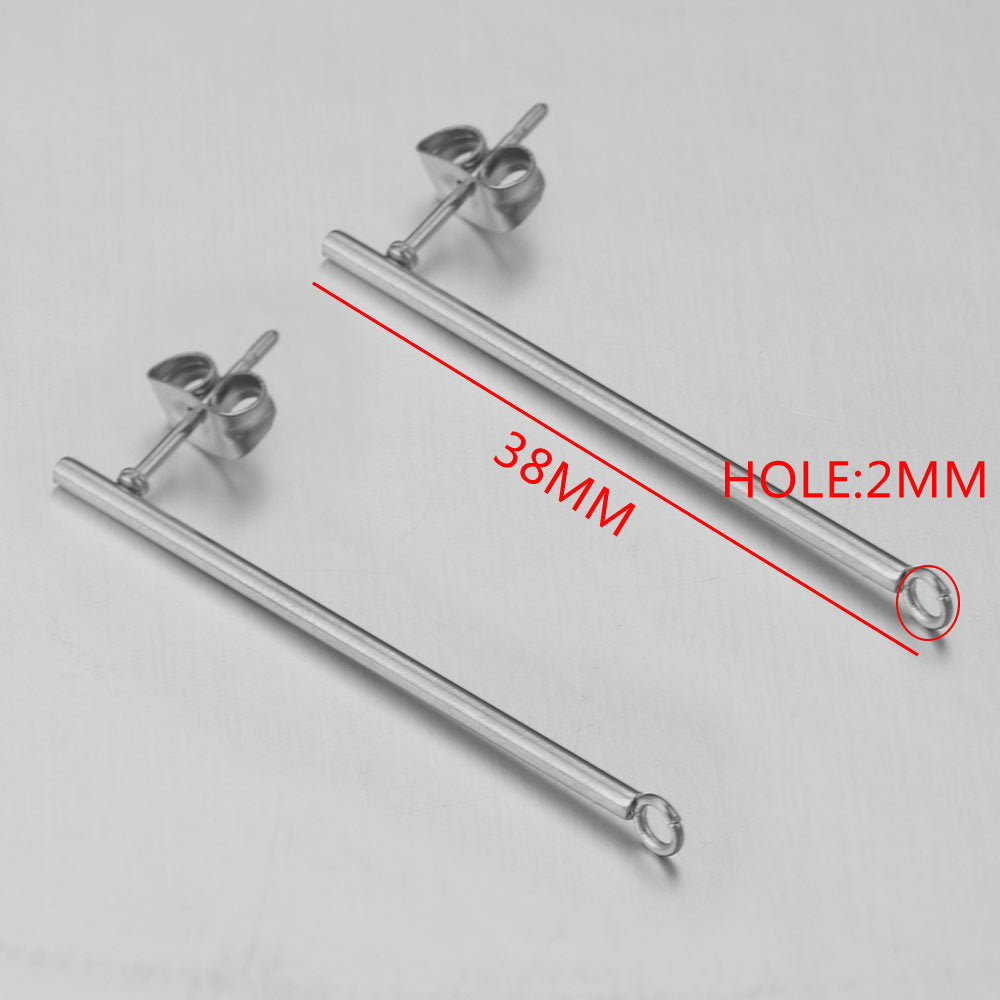 Stainless steel earring accessories, ear climbers, DIY handmade circular with loops