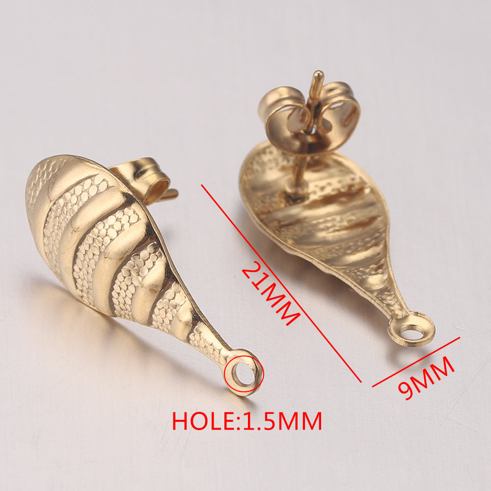 Stainless steel earring accessories, ear climbers, DIY handmade circular with loops