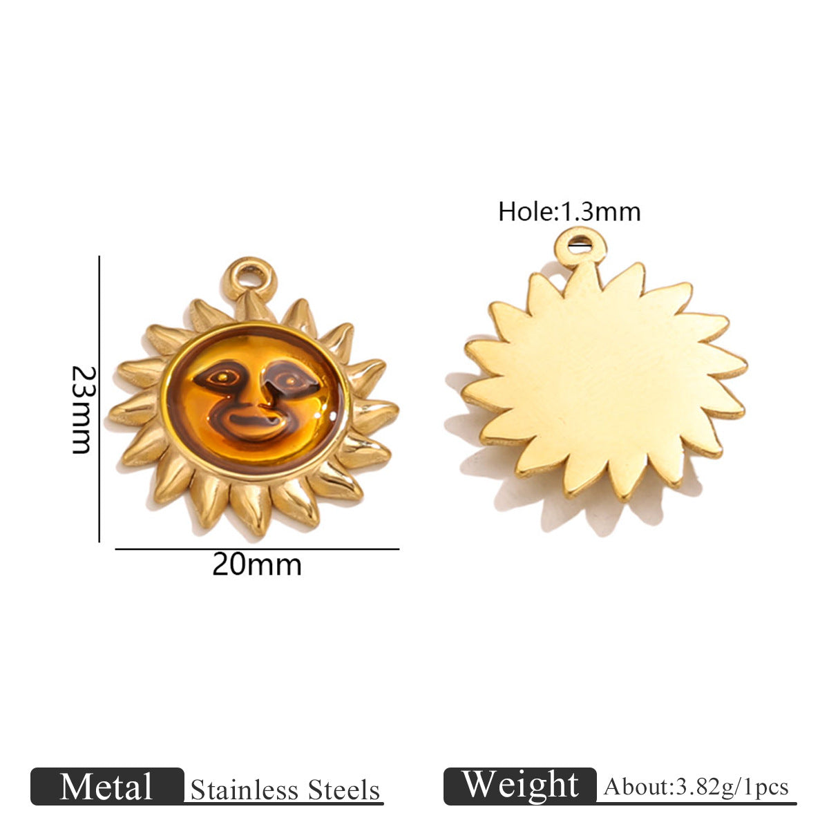 18k Stainless Steel Ginkgo Leaf Pendant Accessory