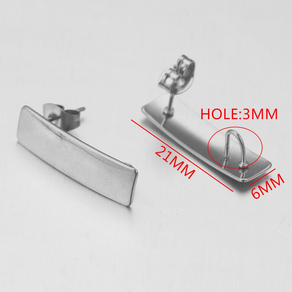 Stainless steel earring accessories, ear climbers, DIY handmade circular with loops