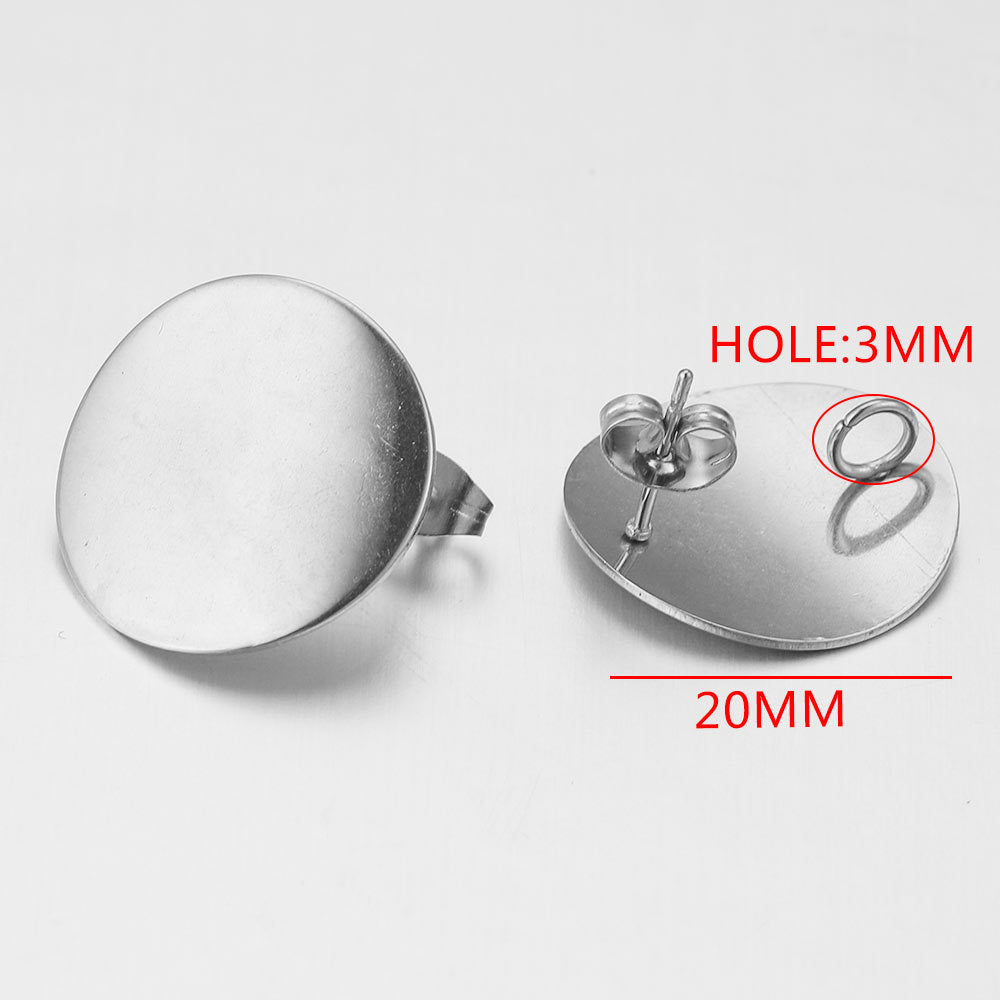 Stainless steel earring accessories, ear climbers, DIY handmade circular with loops