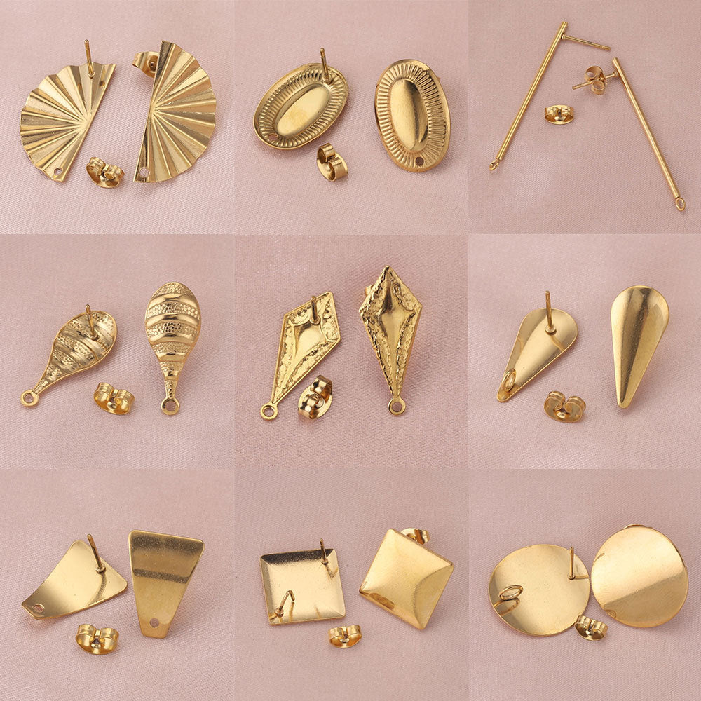 Stainless steel earring accessories, ear climbers, DIY handmade circular with loops