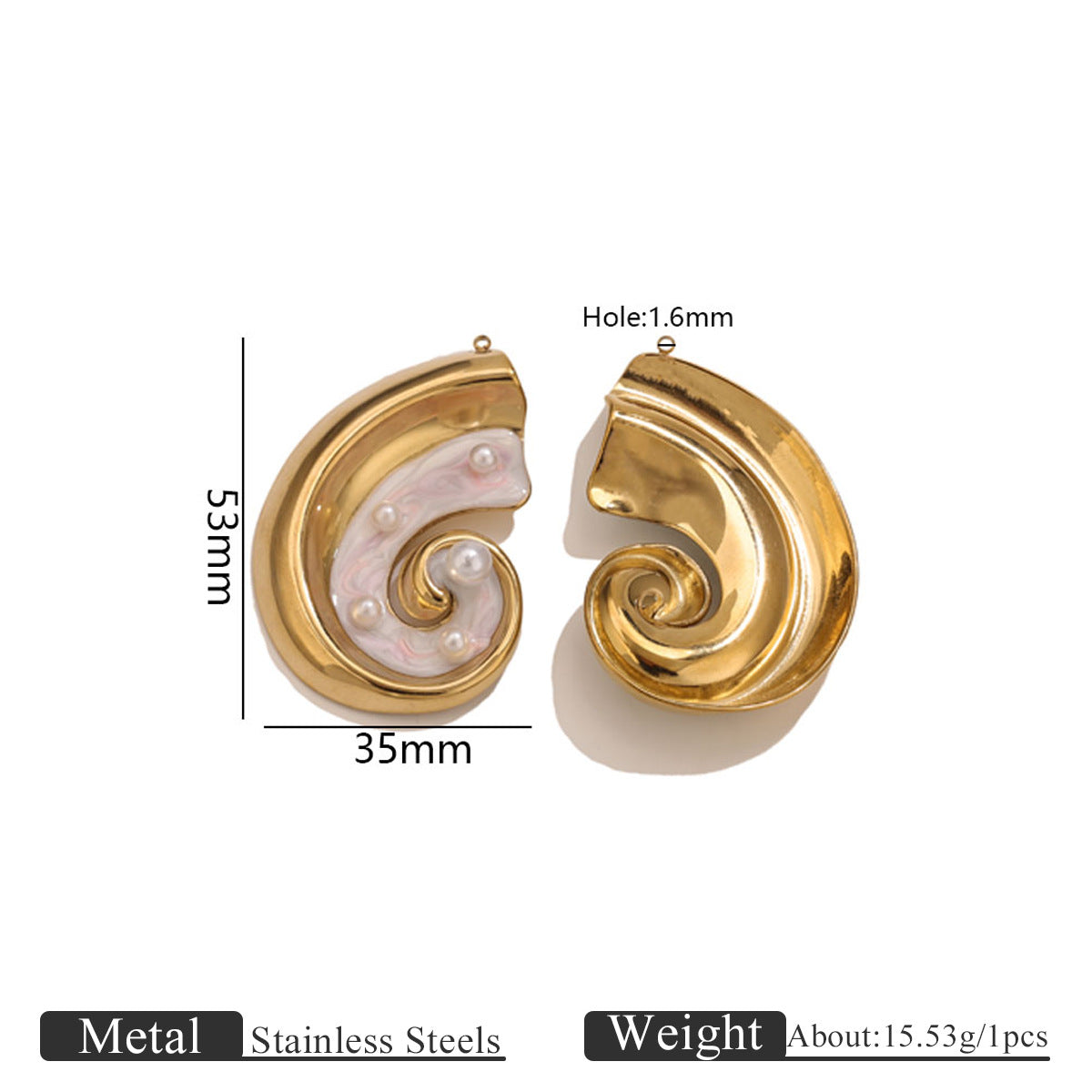 Colorful Ocean Style Starfish Octopus Seashell Pendant Stainless Steel Hanging Piece DIY