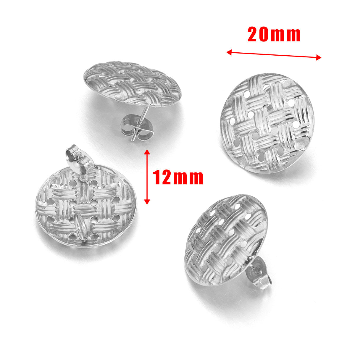 Stainless steel earring accessories, ear climbers, DIY handmade circular with loops